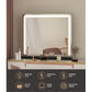 Makeup Mirror 60x50cm Hollywood Vanity with LED Light Tabletop - Black