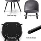 Perry Set of 4 Dining Chairs Velvet Solid Curved - Black