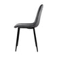 Ramsey Set of 4 Dining Chairs Velvet Horizontal Slope - Grey
