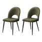 Rosie Set of 2 Dining Chairs Velvet Hollow - Green