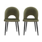 Rosie Set of 2 Dining Chairs Velvet Hollow - Green