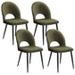 Rosie Set of 4 Dining Chairs Velvet Hollow - Green