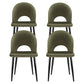 Rosie Set of 4 Dining Chairs Velvet Hollow - Green