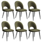 Rosie Set of 6 Dining Chairs Velvet Hollow - Green