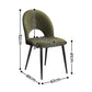 Rosie Set of 6 Dining Chairs Velvet Hollow - Green