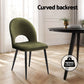 Rosie Set of 6 Dining Chairs Velvet Hollow - Green