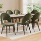 Rosie Set of 6 Dining Chairs Velvet Hollow - Green