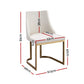 Isobel Set of 2 Dining Chairs Linen Fabric -  Beige