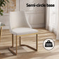 Isobel Set of 2 Dining Chairs Linen Fabric -  Beige
