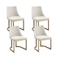 Isobel Set of 4 Dining Chairs Linen Fabric - Beige