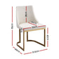 Isobel Set of 4 Dining Chairs Linen Fabric - Beige