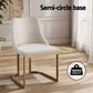 Isobel Set of 4 Dining Chairs Linen Fabric - Beige