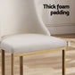 Isobel Set of 4 Dining Chairs Linen Fabric - Beige