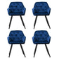 Everly Set of 4 Dining Chairs Velvet Diamond Tufted Armchair - Blue