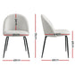 Addison Set of 4 Dining Chairs Sherpa Boucle - White