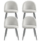 Addison Set of 4 Dining Chairs Sherpa Boucle - White