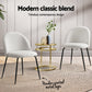 Addison Set of 4 Dining Chairs Sherpa Boucle - White