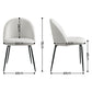 Addison Set of 6 Dining Chairs Sherpa Boucle - White
