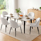 Addison Set of 6 Dining Chairs Sherpa Boucle - White