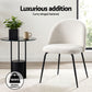 Addison Set of 6 Dining Chairs Sherpa Boucle - White