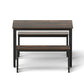 3-Piece Ennio Dark Walnut Dining Table & Chair Set Kitchen Metal Desk Bench