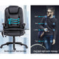 Thrym Massage Office Chair 8 Point PU Leather - Black