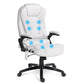 Thrym Massage Office Chair 8 Point PU Leather - White