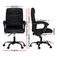 Artiss 2 Point Massage Office Chair Pu Leather Black