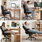 Artiss 2 Point Massage Office Chair Leather Mid Back Black