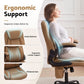 Artiss 2 Point Massage Office Chair Leather Mid Back Espresso