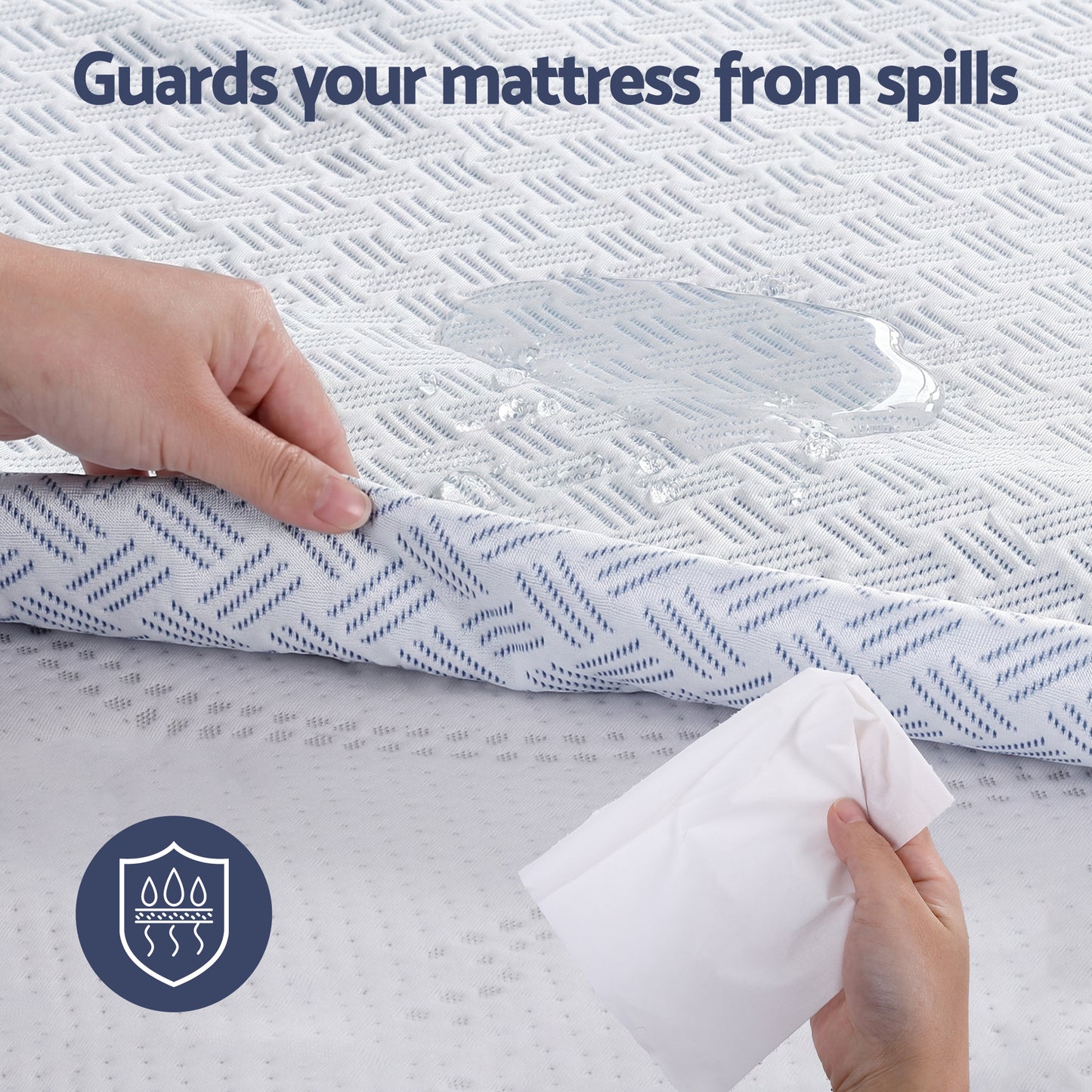Single Giselle Cooling Mattress Protector Waterproof Deep Pocket Fitted Cover