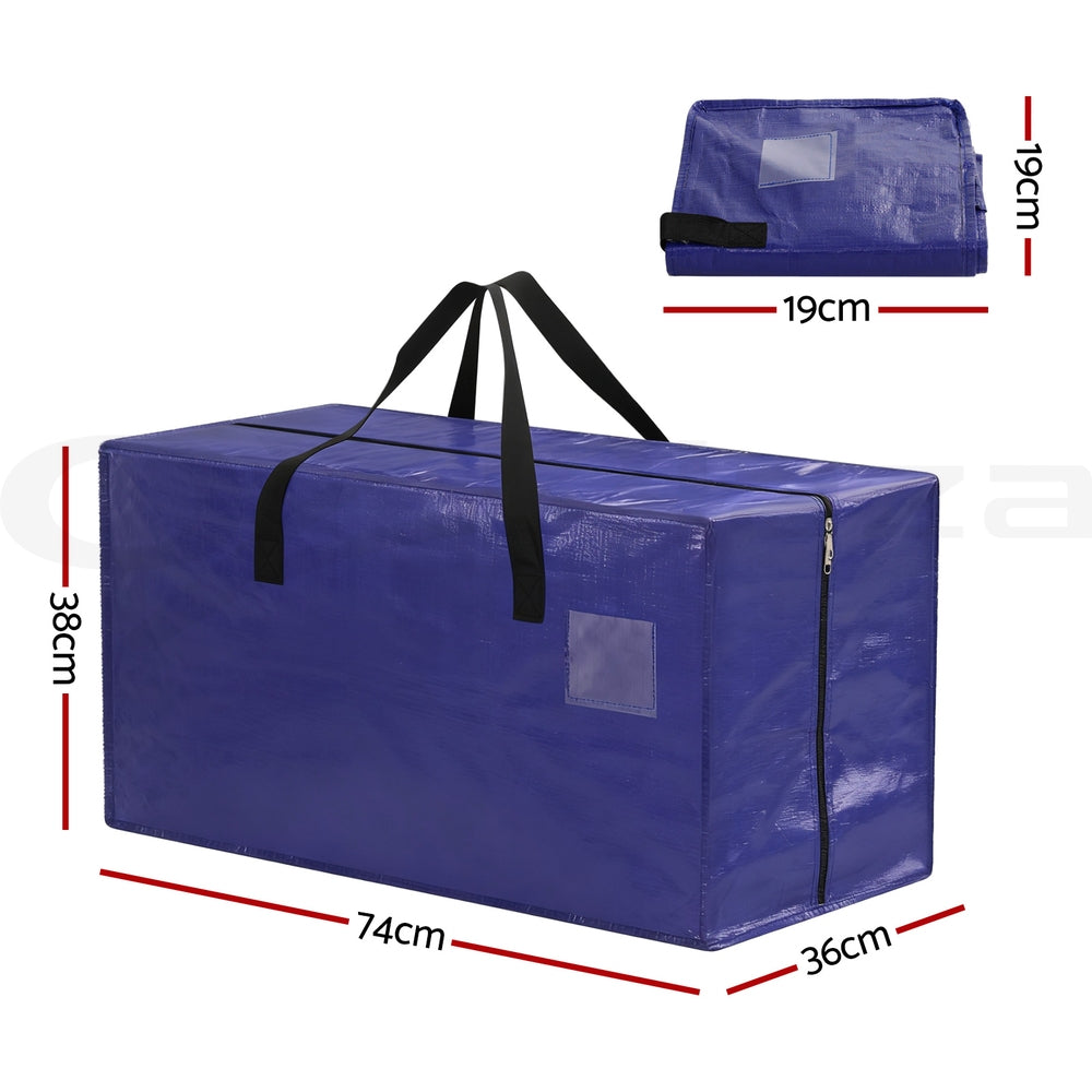 Large Artiss Heavy Duty Waterproof Backpack Straps Storage Totes 5 Pack - Blue