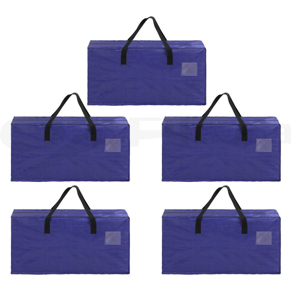 Large Artiss Heavy Duty Waterproof Backpack Straps Storage Totes 5 Pack - Blue