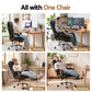 Artiss Executive Office Chair Leather Footrest Black