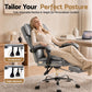 Artiss Executive Office Chair Fabric Footrest Grey