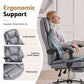 Artiss Executive Office Chair Fabric Footrest Grey