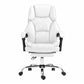 Artiss Executive Office Chair Leather Footrest White