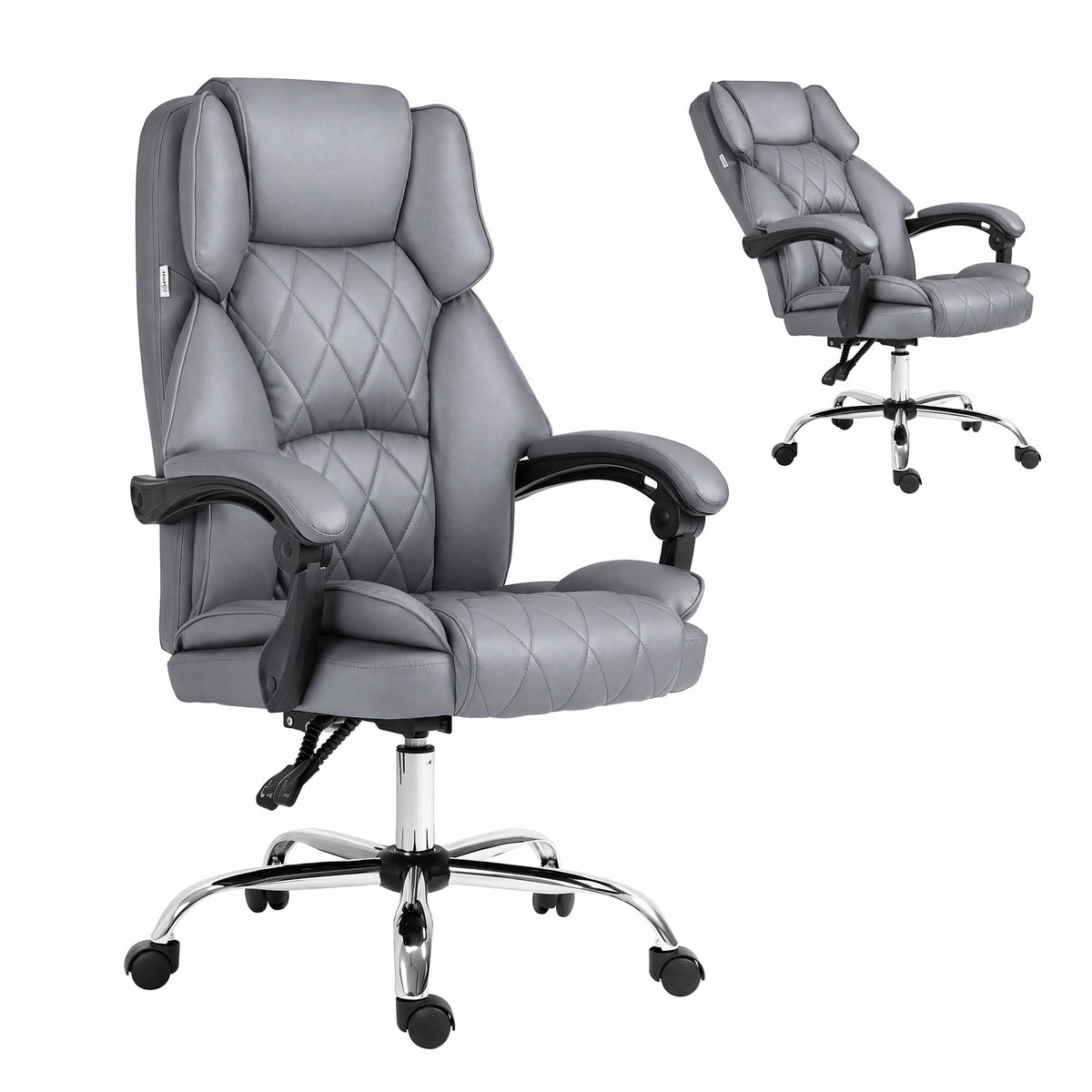 Artiss Executive Office Chair Fabric Recliner Grey