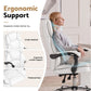 Artiss Executive Office Chair Leather Recliner White