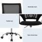 Set of 2 Artiss Mesh Office Chair Mid Back Black