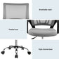Set of 2 Artiss Mesh Office Chair Mid Back Grey