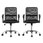 Set of 2 Artiss Mesh Office Chair Mid Back Black