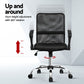 Set of 2 Artiss Mesh Office Chair Mid Back Black