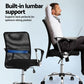 Set of 2 Artiss Mesh Office Chair Mid Back Black