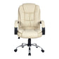 Artiss Executive Office Chair Leather Tilt Beige