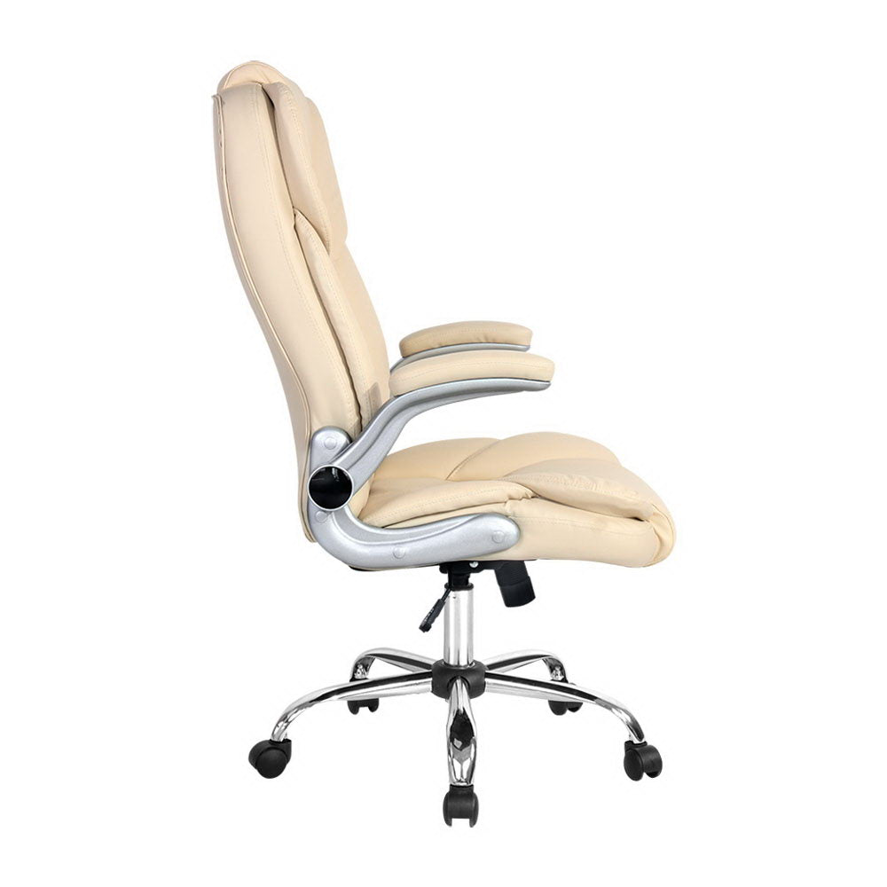 Lara Executive Office Chair Leather - Beige