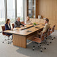 Artiss Office Chair Conference Chairs PU Leather Mid Back Brown