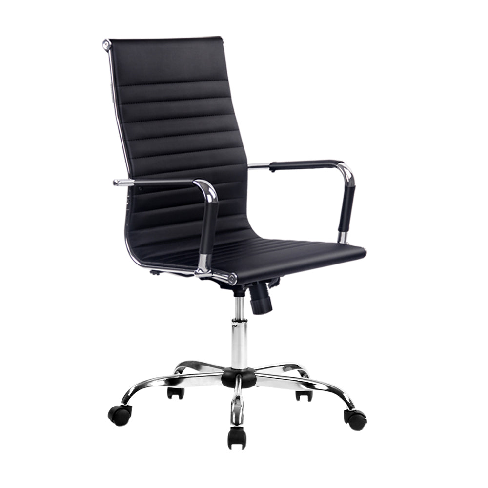 Artiss Office Chair Conference Chairs Pu Leather High Back Black