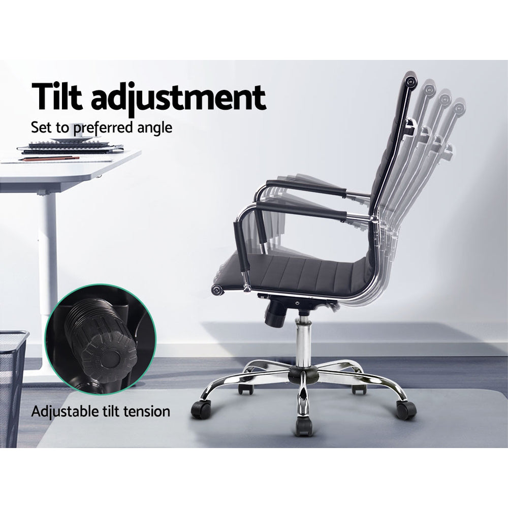 Artiss Office Chair Conference Chairs Pu Leather High Back Black