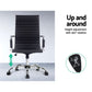 Artiss Office Chair Conference Chairs Pu Leather High Back Black